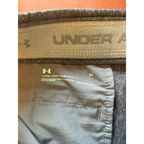 Under Armour HeatGear Golf Shorts 34 Gray Loose Fit Match Play UA - Picture 7 of 8